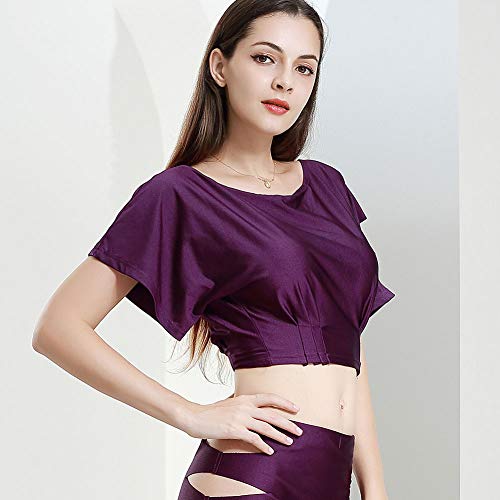 ROYAL SMEELA Tops de Baile para Mujer Top Corto de Danza del Vientre Traje de Baile Disfraz Suelto práctica Yoga Entrenamiento de Baile Tops Casual Blanco Negro Tops Manga Corta ROYAL SMEELA Tops de Baile para Mujer Top Corto de Danza del Vientre Traje de Baile Disfraz Suelto práctica Yoga Entrenamiento de Baile Tops Casual Blanco Negro Tops Manga Corta