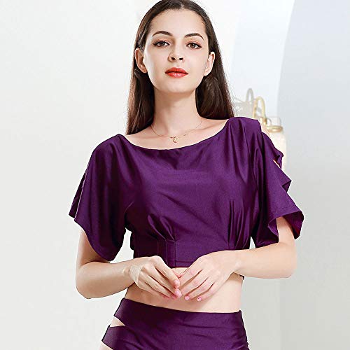 ROYAL SMEELA Tops de Baile para Mujer Top Corto de Danza del Vientre Traje de Baile Disfraz Suelto práctica Yoga Entrenamiento de Baile Tops Casual Blanco Negro Tops Manga Corta ROYAL SMEELA Tops de Baile para Mujer Top Corto de Danza del Vientre Traje de Baile Disfraz Suelto práctica Yoga Entrenamiento de Baile Tops Casual Blanco Negro Tops Manga Corta