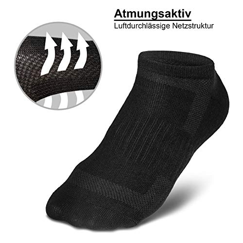 ROYALZ Calcetines de zapatillas 10 pares de botas para hombre y mujer 10 paquetes de calcetines cortos transpirables ligeros y cómodos, Talla Calcetines:47-50, Set:10 Coppia/Nero ROYALZ Calcetines de zapatillas 10 pares de botas para hombre y mujer 10 paquetes de calcetines cortos transpirables ligeros y cómodos, Talla Calcetines:47-50, Set:10 Coppia/Nero