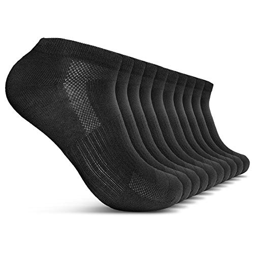 ROYALZ Calcetines de zapatillas 10 pares de botas para hombre y mujer 10 paquetes de calcetines cortos transpirables ligeros y cómodos, Talla Calcetines:47-50, Set:10 Coppia/Nero ROYALZ Calcetines de zapatillas 10 pares de botas para hombre y mujer 10 paquetes de calcetines cortos transpirables ligeros y cómodos, Talla Calcetines:47-50, Set:10 Coppia/Nero