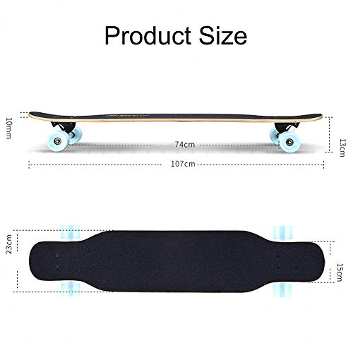 ROYWY Longboard de Freestyle Longboard monopatín del Crucero de Arce Cubierta 42" Trucos completos combado Doble Patín Calle Cepillo Crucero for Principiantes Niñas Niños Niños Jóvenes Adul/C ROYWY Longboard de Freestyle Longboard monopatín del Crucero de Arce Cubierta 42" Trucos completos combado Doble Patín Calle Cepillo Crucero for Principiantes Niñas Niños Niños Jóvenes Adul/C