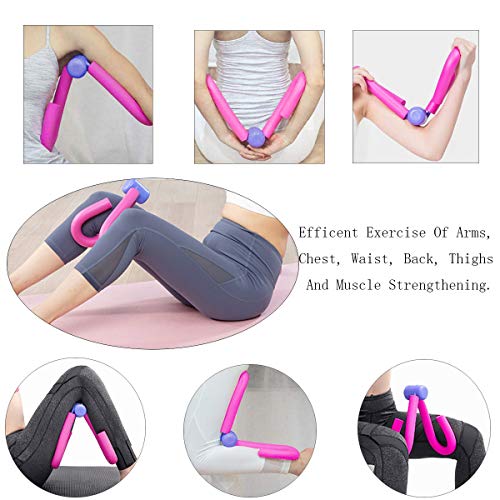 Rpanle Ejercitador de Muslos, Thigh Master Equipo de Deporte en Hogar, Adultos Unisex Máquina para Piernas Ejercitador de Muslos para Yoga, Piernas, Brazos, Pecho(Rosado)