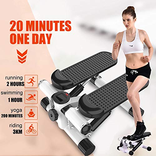 RR-YRF Mini Paso A Paso Multifuncional, Pedal De Pérdida De Peso De La Caminadora De La Familia, Equipo De Aptitud De La Pantalla LCD, Ejercicio De Gimnasio con Banda De Resistencia