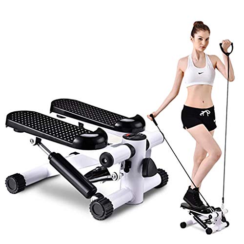 RR-YRF Mini Paso A Paso Multifuncional, Pedal De Pérdida De Peso De La Caminadora De La Familia, Equipo De Aptitud De La Pantalla LCD, Ejercicio De Gimnasio con Banda De Resistencia