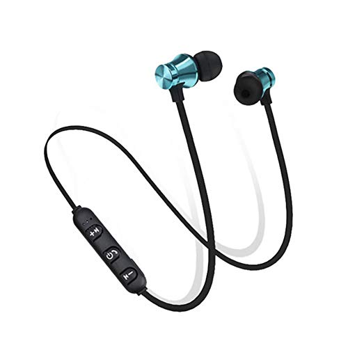 RRunzfon Auriculares Bluetooth magnéticos Bluetooth Auriculares In-Ear Auriculares Inalámbricos Auriculares Música Azul