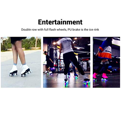 Rsoamy Patines de Ruedas con Flash, Patines con luz LED Patines de Doble línea Patines de 4 Ruedas de Dos Ruedas para Adultos Rsoamy Patines de Ruedas con Flash, Patines con luz LED Patines de Doble línea Patines de 4 Ruedas de Dos Ruedas para Adultos
