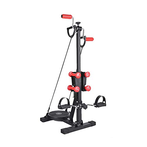 RSTJ-Sjef Pedal Ejercitador - Mano, Brazo Y Pierna Máquinas De Ejercicios Venta Ambulante, Ajustable Aparatos De Gimnasia para Mayores, Mayor, Paciente, Equipado con Cintura Ejercicio Disco Y 4 Pesas