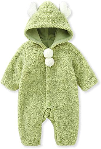 RSTJVB Bebé De Invierno Snowsuit Ramones Botones Abrigo con Capucha, Warm Invierno Mono Grueso,100cm