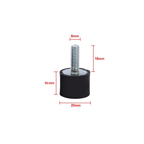 Rubber Shock Mounts Set, 4 Pcs Rubber Shock Absorber Mounts Set with Studs M8 M6 Anti Vibration Silentblock for Car Boat (VD20*15 M6*18) Rubber Shock Mounts Set, 4 Pcs Rubber Shock Absorber Mounts Set with Studs M8 M6 Anti Vibration Silentblock for Car Boat (VD20*15 M6*18)