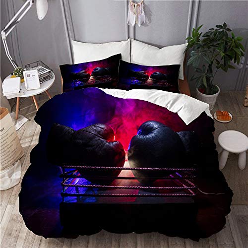 RUBEITA Juego de Ropa de Cama 3 Piezas Microfibra,Ring de Boxeo vacío con Cuerdas Rojas para el Partido en el Estadio Arena,1 Funda Nórdica y 2 Funda de Almohada (Cama 140x200) RUBEITA Juego de Ropa de Cama 3 Piezas Microfibra,Ring de Boxeo vacío con Cuerdas Rojas para el Partido en el Estadio Arena,1 Funda Nórdica y 2 Funda de Almohada (Cama 140x200)