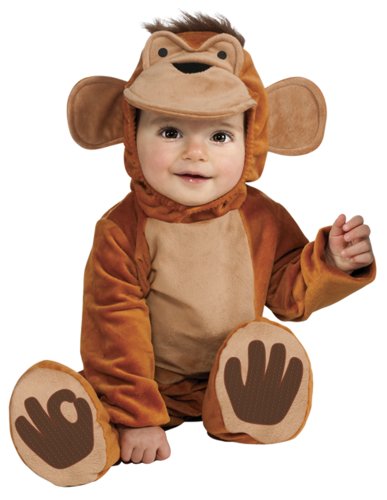 Rubies - Disfraz de mono chimpancé para niño, talla bebé 1-2 años (S8321) , color/modelo surtido Rubies - Disfraz de mono chimpancé para niño, talla bebé 1-2 años (S8321) , color/modelo surtido