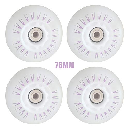 Ruedas de patines en línea, 4 piezas LED Flash intermitente Ruedas de patín Rueda de repuesto 72 mm / 76 mm / 80 mm Rodillo en línea para niños y adolescentes Ruedas de patines en línea, 4 piezas LED Flash intermitente Ruedas de patín Rueda de repuesto 72 mm / 76 mm / 80 mm Rodillo en línea para niños y adolescentes