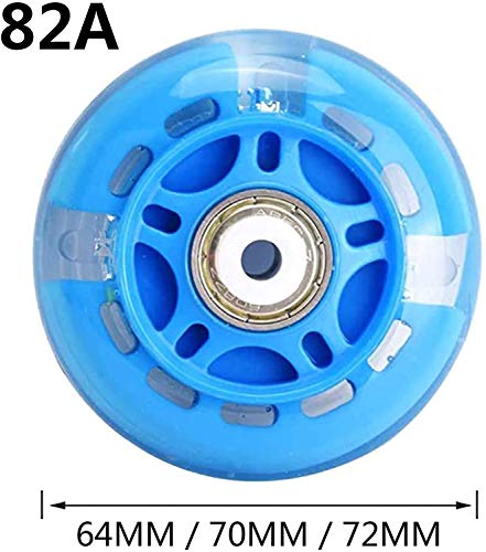 Ruedas para patines de velocidad Ruedas de repuesto de 8 piezas, luces LED para patines en línea, con rodamientos 82A Ruedas para patines en línea de PU para exteriores 64 mm / 70 mm / 72 mm,70 MM Ruedas para patines de velocidad Ruedas de repuesto de 8 piezas, luces LED para patines en línea, con rodamientos 82A Ruedas para patines en línea de PU para exteriores 64 mm / 70 mm / 72 mm,70 MM