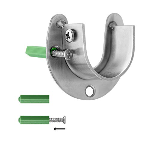 Ruesious Set de 2 soportes ajustables,Soporte para barra de armario, para barra de armario,soportes para barra de cortina de ducha de armario Ruesious Set de 2 soportes ajustables,Soporte para barra de armario, para barra de armario,soportes para barra de cortina de ducha de armario