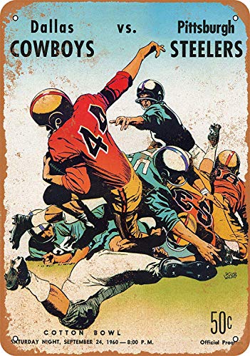 Rugby Game Cartel de chapa vintage, cartel de cartel de metal, placa de pintura de hierro retro, decoración de pared artística, 12 × 8 pulgadas