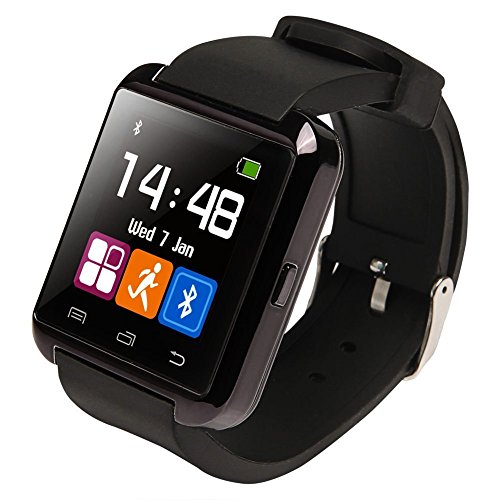 Ruichenxi ® U8 Bluetooth Smart Watch Inteligente Reloj Teléfono Compañero para Android iOS iPhone Samsung Galaxy HTC,Sony (Negro)
