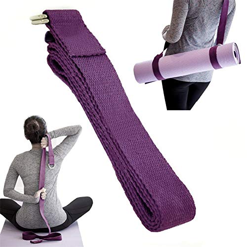 Ruikey Correa de Yoga Correa para Yoga Yoga Belt Cinturón para Entrenamiento flexibilidad formación Instrucción Danza Gimnasio Rehab tensión (Púrpura)