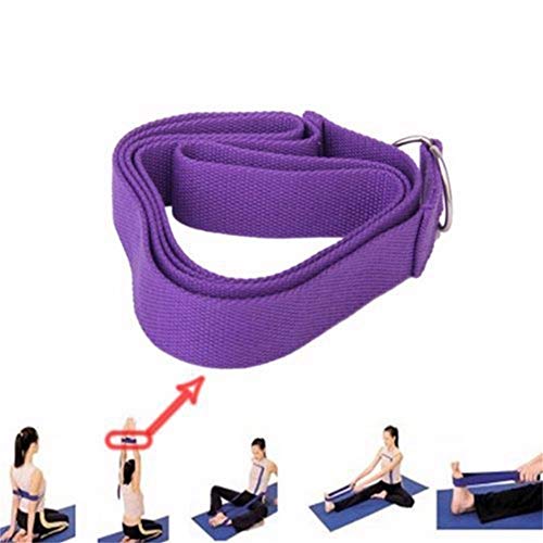 Ruikey Correa de Yoga Correa para Yoga Yoga Belt Cinturón para Entrenamiento flexibilidad formación Instrucción Danza Gimnasio Rehab tensión (Púrpura)