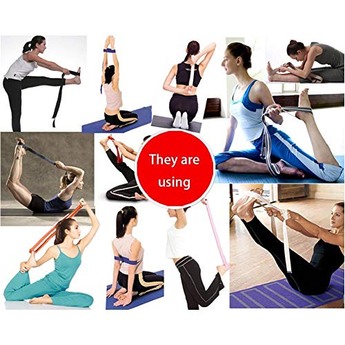 Ruikey Correa de Yoga Correa para Yoga Yoga Belt Cinturón para Entrenamiento flexibilidad formación Instrucción Danza Gimnasio Rehab tensión (Púrpura)