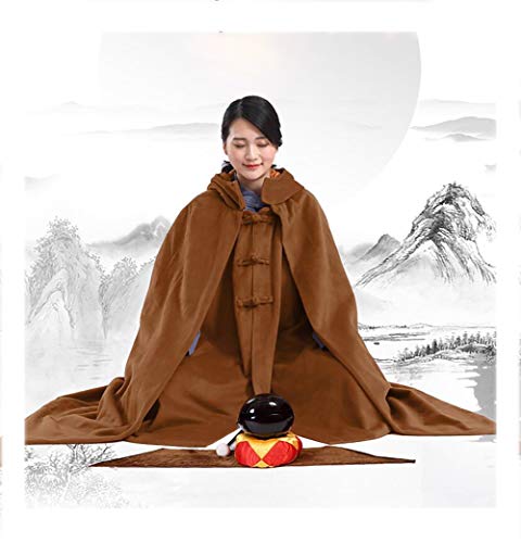 RUIMI Abrigo de Invierno con Capucha En Forro Polar para Meditación,Capa Doble de Felpa para Hombres Y Mujeres Capa de Meditación Capa Gruesa RompevientosCamel-L RUIMI Abrigo de Invierno con Capucha En Forro Polar para Meditación,Capa Doble de Felpa para Hombres Y Mujeres Capa de Meditación Capa Gruesa RompevientosCamel-L