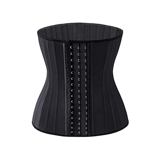 RUIRUI Corsé para mujer con cintura de acero y látex negro para entrenamiento bajo el busto, corsé de entrenamiento para mujer (color: negro, tamaño: grande)