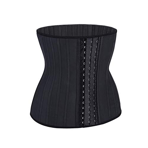 RUIRUI Corsé para mujer con cintura de acero y látex negro para entrenamiento bajo el busto, corsé de entrenamiento para mujer (color: negro, tamaño: grande)