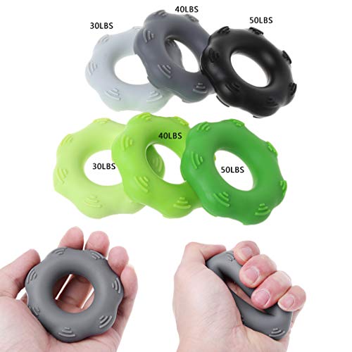 ruiruiNIE New Hand Gripper Trainer Expansor carpiano Entrenamiento Exersiser de Dedos Agarre la Fuerza - Verde Oscuro