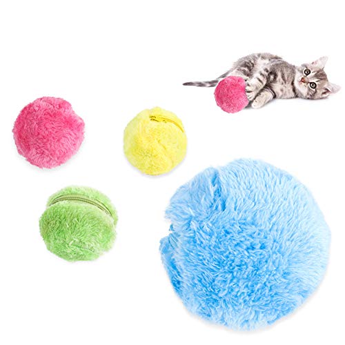 Ruiting Magic Roller Ball,Bola para Mascotas de Rodillos Automática,Bola mágica para Perros y Gatos,Juego Bola Juguetes para Mascotas (Color Aleatorio)