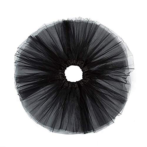 Ruiuzi Falda tutú para niños, Falda clásica de Tul de 4 Capas para Fiesta de Halloween, Disfraz, Fiesta de Disfraces (Negro, Niños (2-8 años)) Ruiuzi Falda tutú para niños, Falda clásica de Tul de 4 Capas para Fiesta de Halloween, Disfraz, Fiesta de Disfraces (Negro, Niños (2-8 años))