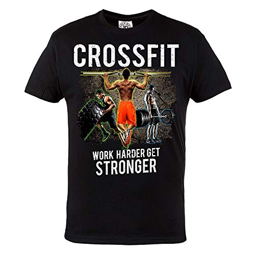 Rule Out Camiseta Prenda de Lucha Crossfit. Trabajo Harder. Entrenamiento. Gimnasio Ropa Deportiva. MMA. Marcial Artes Informal - Negro, Large Rule Out Camiseta Prenda de Lucha Crossfit. Trabajo Harder. Entrenamiento. Gimnasio Ropa Deportiva. MMA. Marcial Artes Informal - Negro, Large