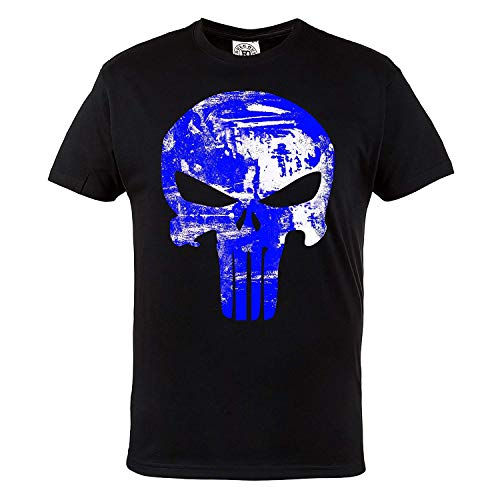 Rule Out Camiseta Punisher. Superhéroe Gimnasio Culturismo Entrenamiento. Ropa Deportiva. Crossfit. Fitness Marcial Artes Informal - Negro, Small Rule Out Camiseta Punisher. Superhéroe Gimnasio Culturismo Entrenamiento. Ropa Deportiva. Crossfit. Fitness Marcial Artes Informal - Negro, Small