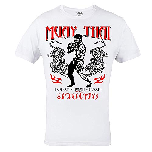 Rule Out Hombre Artes Marciales Camiseta. Muay Thai. Respect. Honor. Power. Casual Wear (Talla Medium) Rule Out Hombre Artes Marciales Camiseta. Muay Thai. Respect. Honor. Power. Casual Wear (Talla Medium)