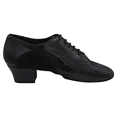 Rummos Mujeres Zapatos de Entrenador de Baile R377 061-024 - Material: Cuero/Nobuk - Color: Diva Negro - Anchura: Normal - Tacón: 45 Cuban - Talla: EUR 40