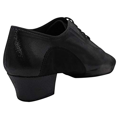 Rummos Mujeres Zapatos de Entrenador de Baile R377 061-024 - Material: Cuero/Nobuk - Color: Diva Negro - Anchura: Normal - Tacón: 45 Cuban - Talla: EUR 40