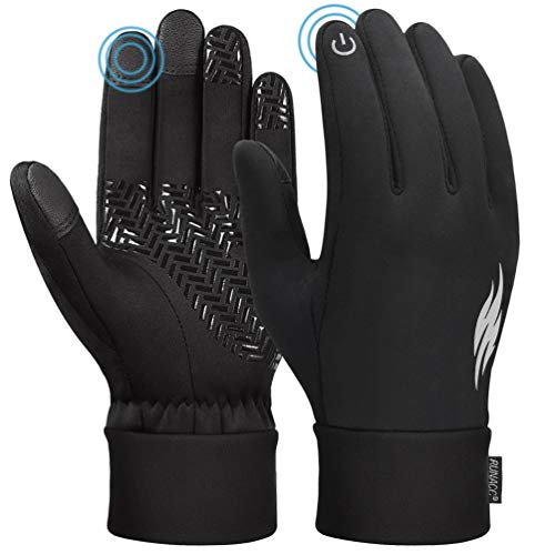 RUNACC Guantes de Invierno Engrosados, Hombre Mujer Guantes de Pantalla Táctil Guantes Cálidos Antideslizantes para Ciclismo