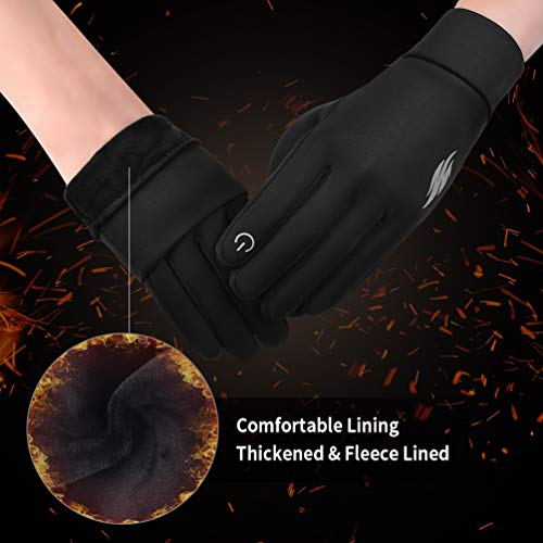 RUNACC Guantes de Invierno Engrosados, Hombre Mujer Guantes de Pantalla Táctil Guantes Cálidos Antideslizantes para Ciclismo RUNACC Guantes de Invierno Engrosados, Hombre Mujer Guantes de Pantalla Táctil Guantes Cálidos Antideslizantes para Ciclismo