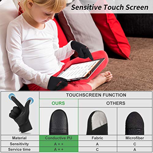 RUNACC Guantes Invierno Niños Niña con Pantalla Táctil Antideslizantes de Correr Ciclismo Deportivos Guantes RUNACC Guantes Invierno Niños Niña con Pantalla Táctil Antideslizantes de Correr Ciclismo Deportivos Guantes