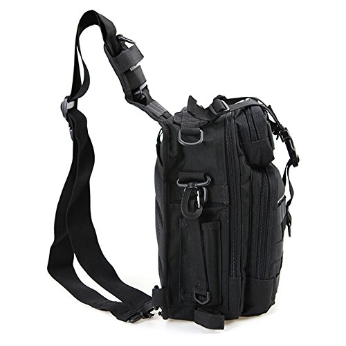 RUNATURE Sling Mochila Molle Tactical Militar de Hombre Mochilas Táctica Combate Militares Ligera Impermeable Bolsa Tactico Deportiva de Hombro Pecho Bandolera