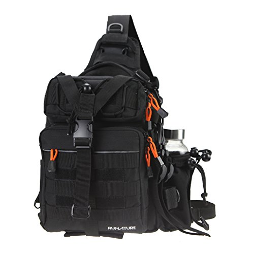 RUNATURE Sling Mochila Molle Tactical Militar de Hombre Mochilas Táctica Combate Militares Ligera Impermeable Bolsa Tactico Deportiva de Hombro Pecho Bandolera