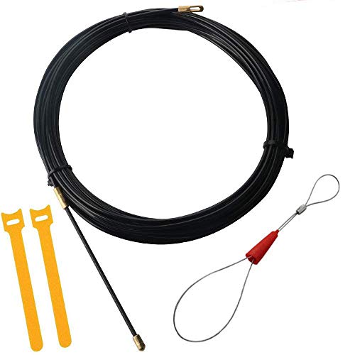 RUNCCI-YUN 15m Guia Pasacables, Kit de Enhebrado de Cables, Electricistas Alambre Threading Dispositivo, Enhebrador de Alambre Electrico