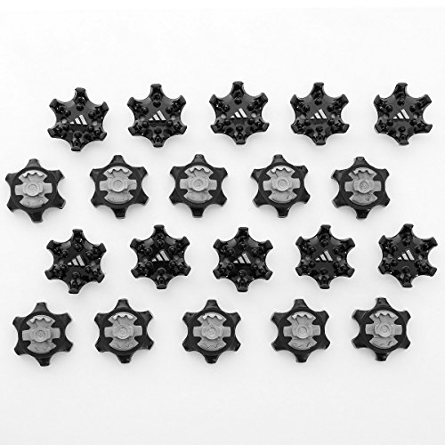 Rungao STRONGCLOUD 20 piezas Picos para zapatos de golf de fácil recambio, color negro, crean una plataforma de perfil más bajo Rungao STRONGCLOUD 20 piezas Picos para zapatos de golf de fácil recambio, color negro, crean una plataforma de perfil más bajo