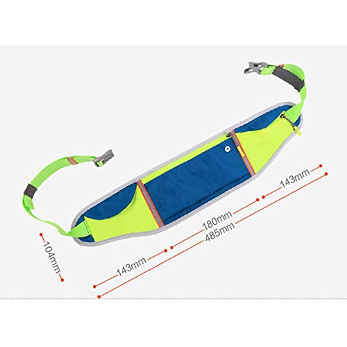 Running Belt Fitness Belt Riñonera con Cinturón Elástico Ajustable para Hombres Mujeres Runners Gym Workout Ejercicio Ciclismo Caminando Trotar Green