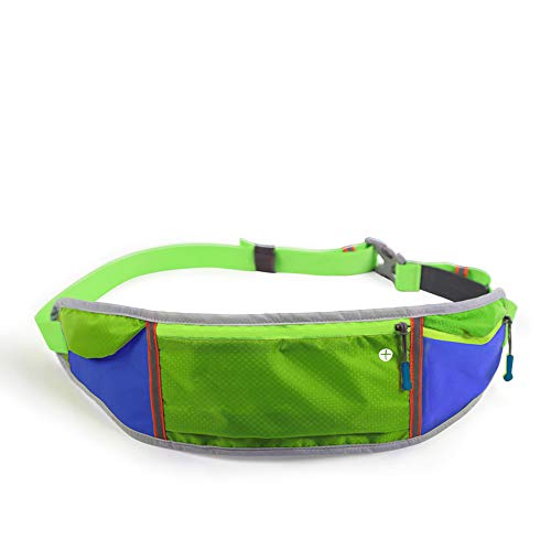 Running Belt Fitness Belt Riñonera con Cinturón Elástico Ajustable para Hombres Mujeres Runners Gym Workout Ejercicio Ciclismo Caminando Trotar Green