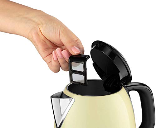Russell Hobbs Colours Plus - Hervidor de Agua Eléctrico Pequeño (2400 W, Hervidor de 1l, Kettle Inox, Crema) - ref. 24994-70 Russell Hobbs Colours Plus - Hervidor de Agua Eléctrico Pequeño (2400 W, Hervidor de 1l, Kettle Inox, Crema) - ref. 24994-70
