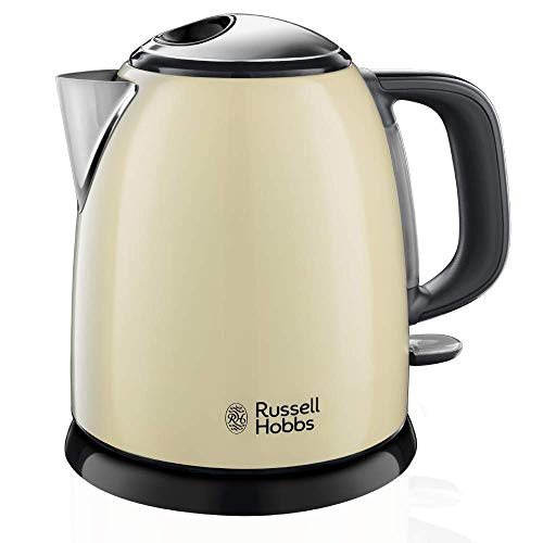 Russell Hobbs Colours Plus - Hervidor de Agua Eléctrico Pequeño (2400 W, Hervidor de 1l, Kettle Inox, Crema) - ref. 24994-70 Russell Hobbs Colours Plus - Hervidor de Agua Eléctrico Pequeño (2400 W, Hervidor de 1l, Kettle Inox, Crema) - ref. 24994-70