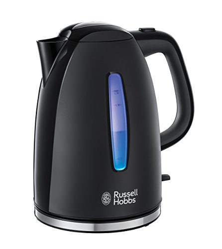 Russell Hobbs Textures - (Hervidor de Agua Eléctrico, 2400 W, 1.7 L, Plástico Alto Brillo, sin BPA, Negro) ref. 22591-70 Russell Hobbs Textures - (Hervidor de Agua Eléctrico, 2400 W, 1.7 L, Plástico Alto Brillo, sin BPA, Negro) ref. 22591-70