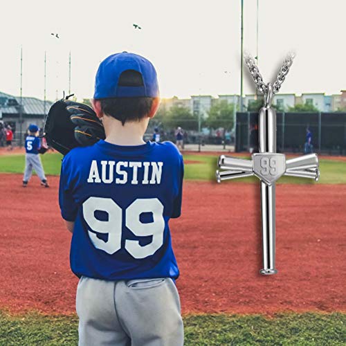 RWQIAN Collar Hombre Número 00-99 Colgante Cruz Acero Inoxidable Decoración Softbol Juvenil Aficionado Los Deportes Regalo Personalizado RWQIAN Collar Hombre Número 00-99 Colgante Cruz Acero Inoxidable Decoración Softbol Juvenil Aficionado Los Deportes Regalo Personalizado