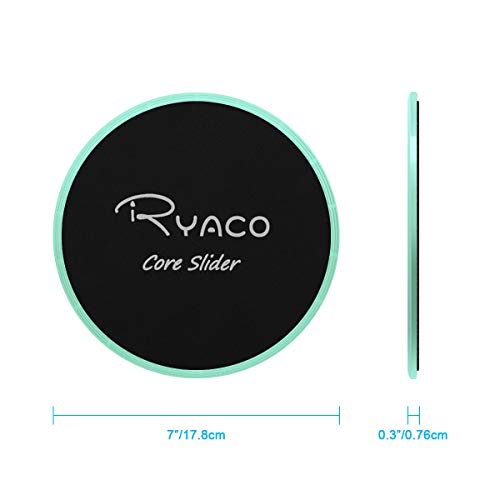 Ryaco 2X Discos Deslizantes para Fitness Abdominales con Bolsa de Transporte –Discos Doble Cara Deslizantes para Hogar, Yoga, Fitness, Pilates, Ejercicios de Cuerpo – Moquetas y Solería (Menta Verde) Ryaco 2X Discos Deslizantes para Fitness Abdominales con Bolsa de Transporte –Discos Doble Cara Deslizantes para Hogar, Yoga, Fitness, Pilates, Ejercicios de Cuerpo – Moquetas y Solería (Menta Verde)