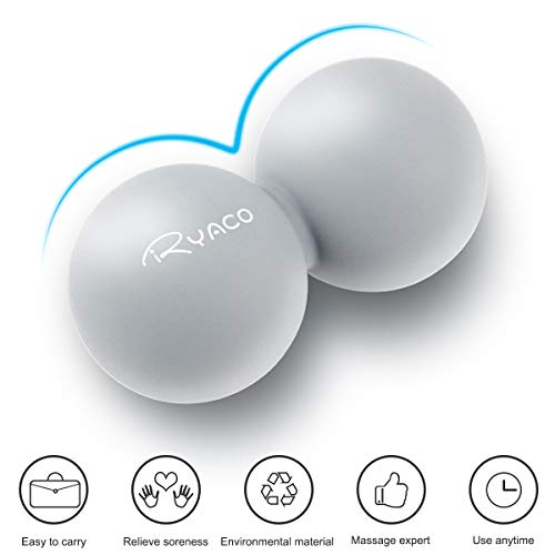 RYACO Bolas de masaje set de 4 bolas, con pinchos, bola de lacrosse, bola de cacahuete para terapia de puntos de activación muscular, liberación miofascial, fascitis plantar (4pcs) RYACO Bolas de masaje set de 4 bolas, con pinchos, bola de lacrosse, bola de cacahuete para terapia de puntos de activación muscular, liberación miofascial, fascitis plantar (4pcs)