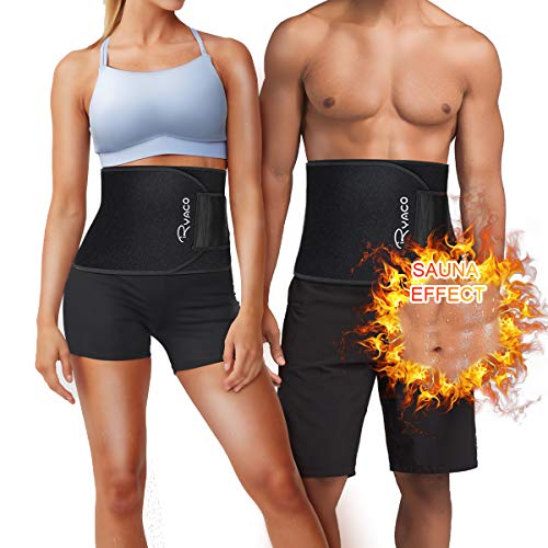 Ryaco Faja Reductora Adelgazante, Abdominal Cintura Adelgazante para Hombre y Mujer Adjustable Faja Lumbar de Trabajo Deportiva Acelerar la Pérdida de Peso, la Quema de Grasas, Efecto Sauna (M)